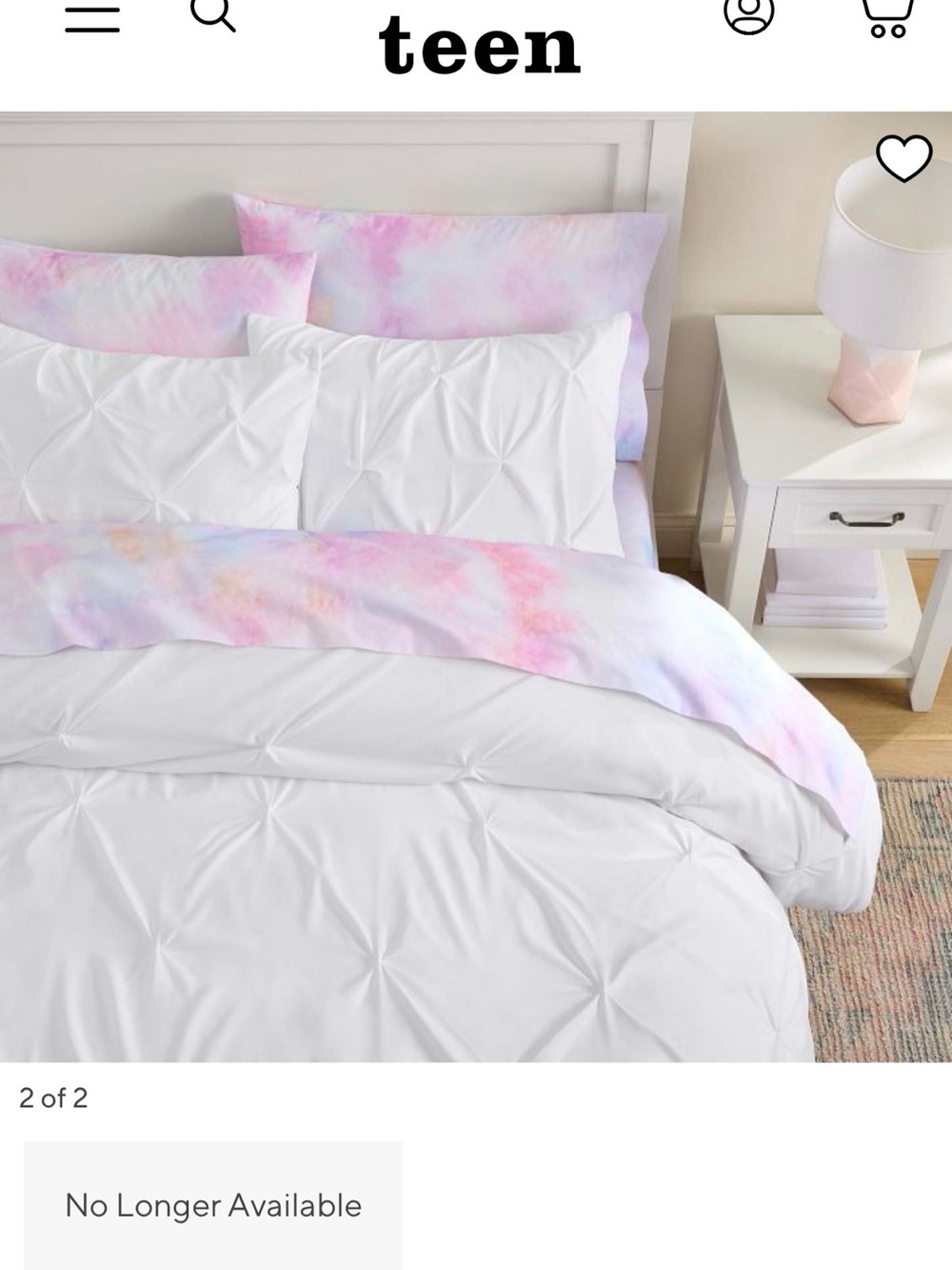 Pottery Barn Teen Tye Dye Full Sheet Set